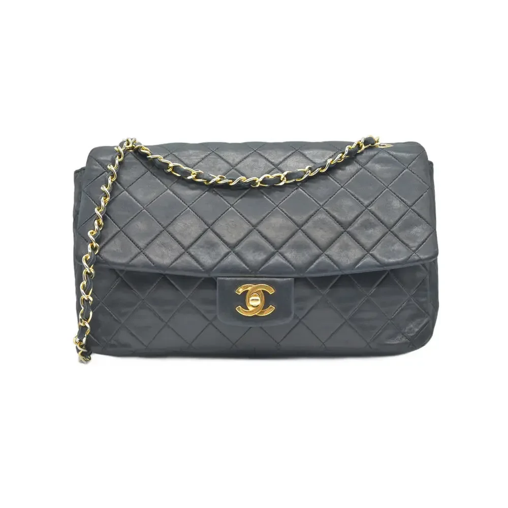 Chanel 1990-1991 Vintage Jumbo Single Flap Bag - 24K Gold